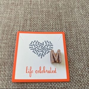 KEEP Collective Pave Rose Gold Letter M Charm